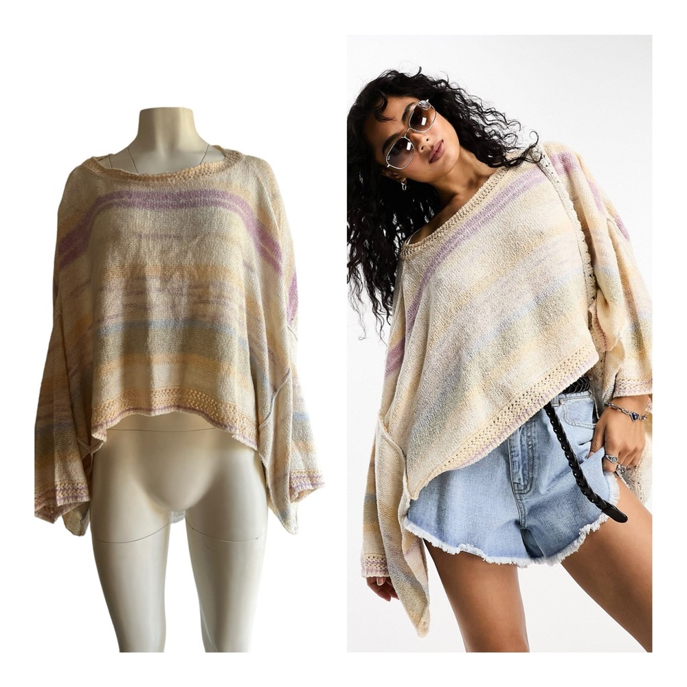 Free People Saturn Ombre Knit Sweater sz M